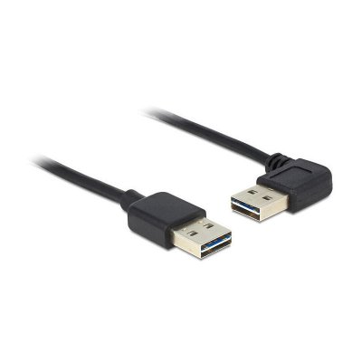 DELOCK  1m USB 2.0 A m/m 90&deg; c&acirc;ble USB USB A Noir
