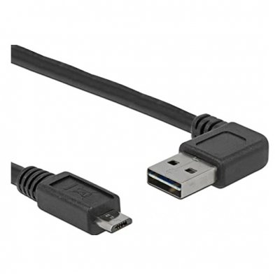 DELOCK  1m USB 2.0 A - micro-B m/m c&acirc;ble USB USB A Micro-USB B Noir
