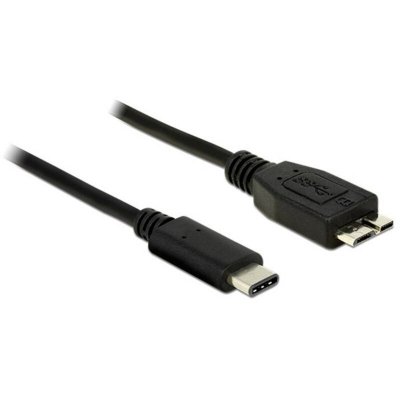 DELOCK  1m USB 3.1 c&acirc;ble USB USB 3.2 Gen 2 (3.1 Gen 2) USB C Micro-USB B Noir