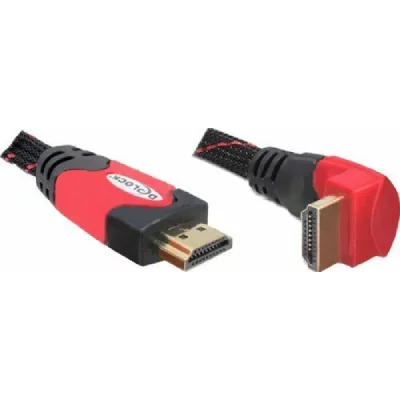 DELOCK  2m Hdmi C&acirc;ble Hdmi Hdmi Type A (standard) Noir, Rouge