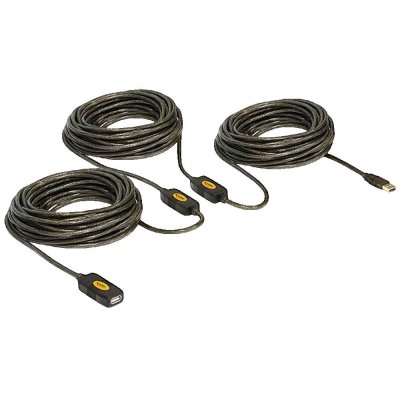 DELOCK  30m, USB2.0 - USB2.0 - C&acirc;ble USB (USB2.0 - USB2.0, 2.0, USB A, USB A) noir