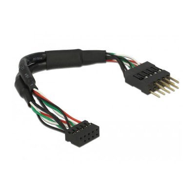 DELOCK  41977 c&acirc;ble USB 0,12 m USB 2.0 Noir