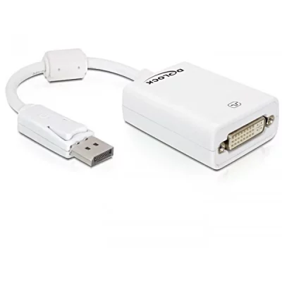 DELOCK  61765 Adaptateur DisplayPort vers DVI 0,13 m Blanc