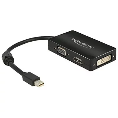 DELOCK  62631 Mini Displayport To Hdmi Dvi Vga Adapter Noir