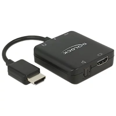DELOCK  62784 convertisseur audio Noir, Adaptateur