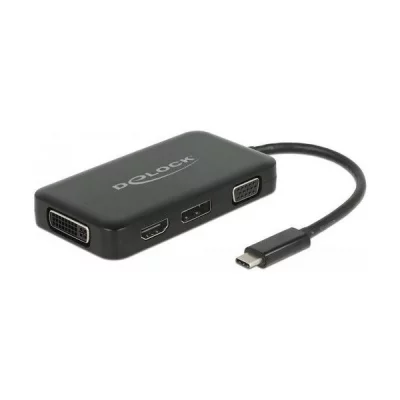 DELOCK  63929 hub & concentrateur USB 2.0 Type-C Noir