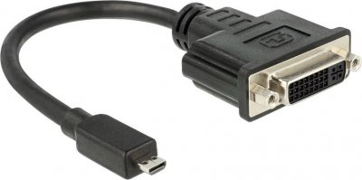 DELOCK  - 65563 - 0,2 m - dvi-d - Micro-HDMI - Femelle - M&acirc;le - Noir (65563)