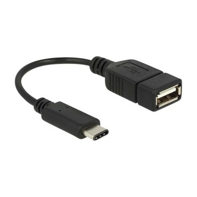 DELOCK  65579 c&acirc;ble USB 0,15 m USB 2.0 USB C USB A Noir, Adaptateur