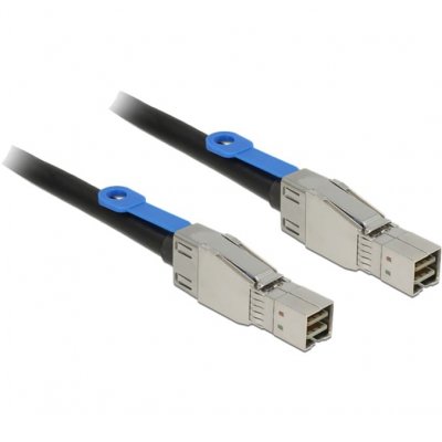 DELOCK  83394 c&acirc;ble Serial Attached SCSI (SAS) 1 m Noir, Argent