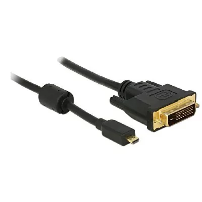 DELOCK  - 83585 - 1 m - Micro-HDMI - dvi-d - M&acirc;le - M&acirc;le - Or (83585)
