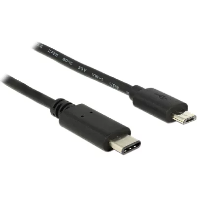 DELOCK  83602 c&acirc;ble USB 1 m USB 2.0 USB C Micro-USB B Noir
