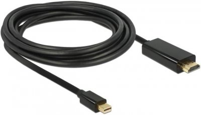 DELOCK  83699 c&acirc;ble vid&eacute;o et adaptateur 2 m Mini DisplayPort HDMI Noir