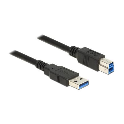 DELOCK  85070 c&acirc;ble USB 5 m USB 3.2 Gen 1 (3.1 Gen 1) USB A USB B Noir