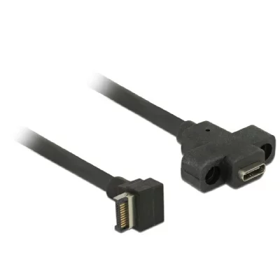 DELOCK  85326 c&acirc;ble USB 0,45 m USB 3.2 Gen 2 (3.1 Gen 2) USB A USB C Noir
