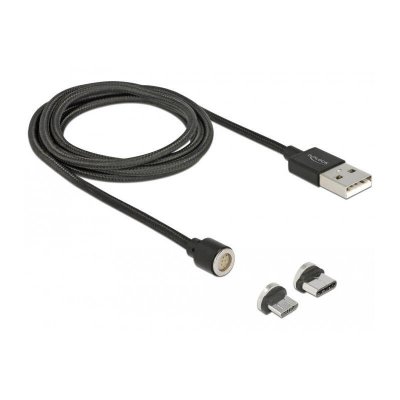 DELOCK  85723 c&acirc;ble USB 1,1 m USB 2.0 USB A USB C/Micro-USB B Noir