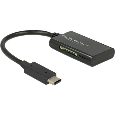 DELOCK  91740 usb 3.0 (3.1 gen 1) type-c noir lecteur de carte m&eacute;moire
