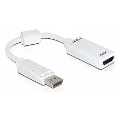 DELOCK  adaptateur Displayport prise m&acirc;le > HDMI femelle blanc