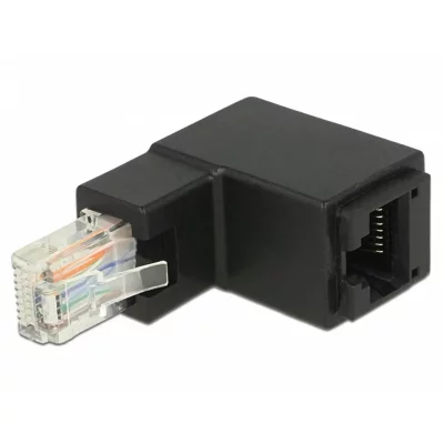 DELOCK  Adaptateur r&eacute;seau RJ-45 (M) inclin&eacute; pour RJ-45 (F) UTP CAT 6