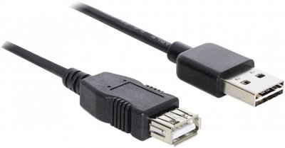 DELOCK  cable EASY USB 2.0-A prise m&acirc;le > USB 2.0-A femelle 5 m