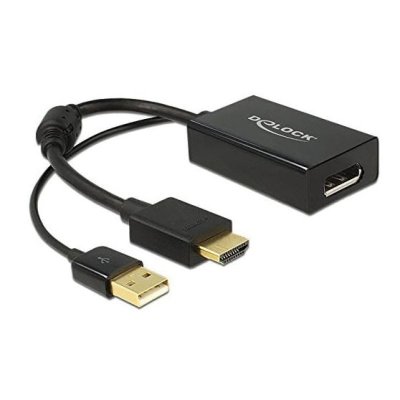 DELOCK  Cable HDMI-A Male to DisplayPort 1.2&nbsp;Cable Adapter Black