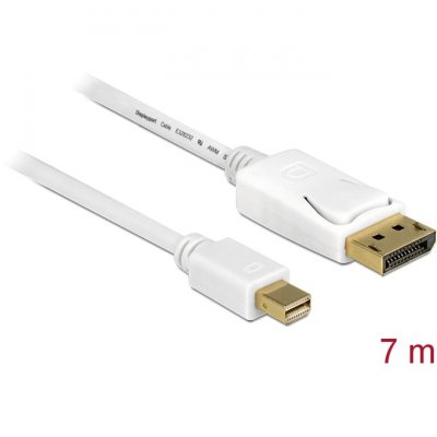 DELOCK  cable mini DisplayPort St > 7,0 m blanc - 83485