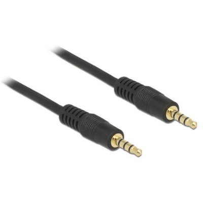 DELOCK  - C&acirc;ble pour casque micro - mini jack 4 p&ocirc;les m&acirc;le pour mini jack 4 p&ocirc;les m&acirc;le - 1 m - noir
