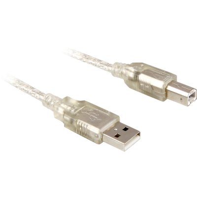 DELOCK  Cable USB 2.0 A-B - 0.5m c&acirc;ble USB 0,5 m USB A USB B Gris