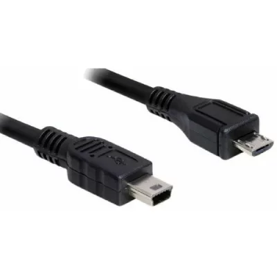 DELOCK  - C&acirc;ble USB - mini-USB de type B (M) pour Micro-USB de type B (M) - USB 2.0 - 1 m - noir
