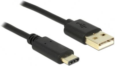 DELOCK  C&acirc;ble USB USB-C (M) pour USB (M) USB 2.0 3 A 2 m noir