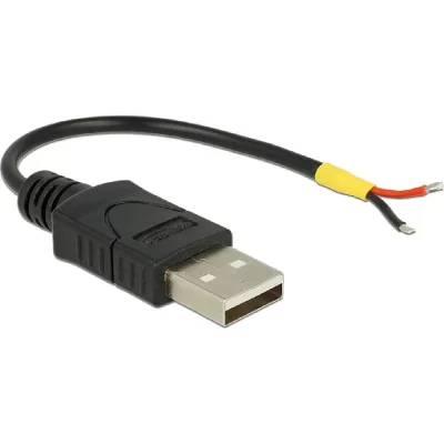 DELOCK  C&acirc;ble USB USB (M) pour c&acirc;ble 2 fils USB 2.0 5 V 10 cm noir