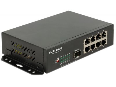 DELOCK  - Commutateur - 8 x 10/100/1000 + 1 x SFP - de bureau