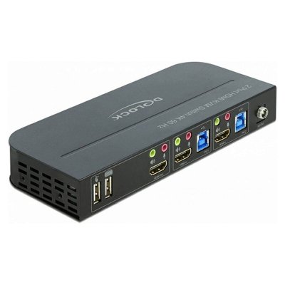 DELOCK  Compatible Hdmi Kvm Switch 4k 60 Hz With Usb 3.0 And Audio - K