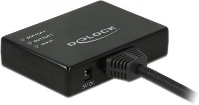 DELOCK  HDMI Splitter - R&eacute;partiteur vid&eacute;o/audio - 2 x HDMI - de bureau 