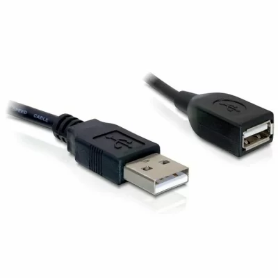 DELOCK  Kabel USB 2.0 Verlaengerung, A/A 15cm S/B c&acirc;ble USB 0,15 m Noir
