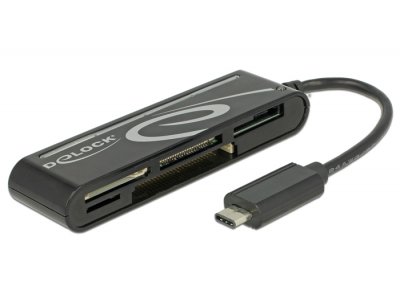 DELOCK  Lecteur de Cartes USB 2.0 C vers 5 emplacements.