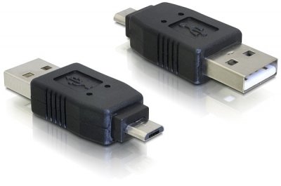 DELOCK  Lot de 3 adaptateurs USB Micro-B m&acirc;le vers USB 2.0 A m&acirc;le.