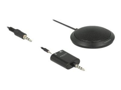 DELOCK  Microphone &agrave; condensateur de Table Omnidirectionnel 3,5 mm