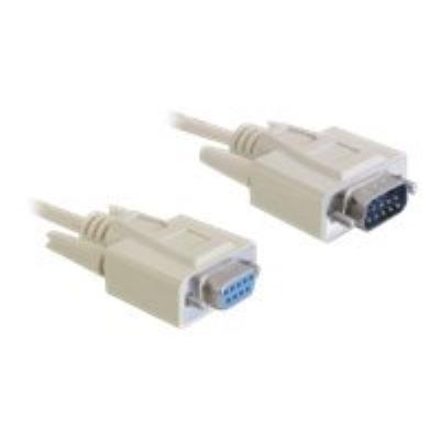 DELOCK  - Rallonge de c&acirc;ble s&eacute;rie - DB-9 (M) pour DB-9 (F) - 10 m - beige - Chine