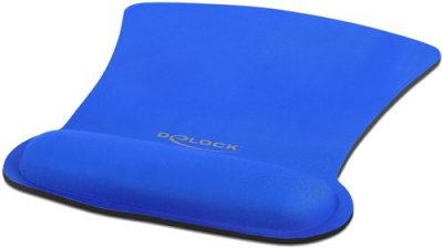 DELOCK  Tapis de souris ergonomique avec repose-poignet bleu