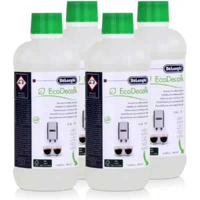 DE LONGHI DeLonghi SER 3018 EcoDecalk Lot de 4 bouteilles d'anti-calcaire pour cafeti&egrave;re