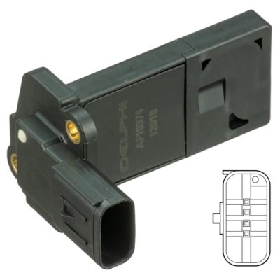 DELPHI  AF10374-12B1 - D&eacute;bitm&egrave;tre de masse d'air