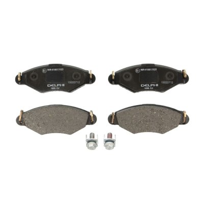 DELPHI  Jeu de plaquettes de frein avant LP1699 PEUGEOT 206