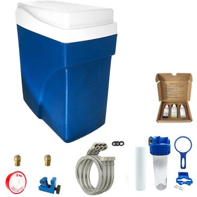 DELTA  Adoucisseur d'eau sans &eacute;lectricit&eacute; ultra compact simplex complet avec accessoires