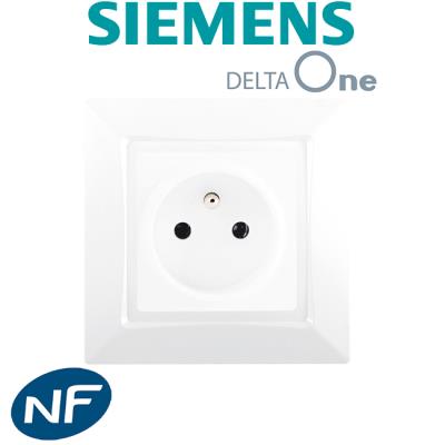 SIEMENS Delta one prise de courant 2P+T complet blanc SIE003667 - 