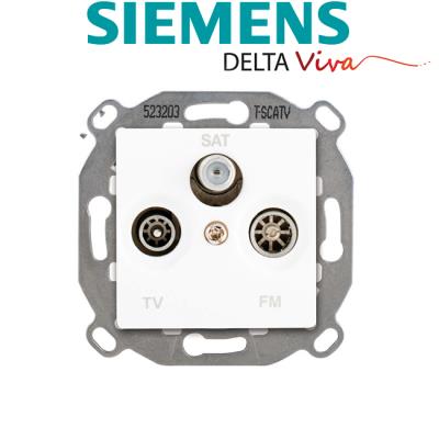 SIEMENS Delta viva prise tv fm sat blanc SIE003506 - 