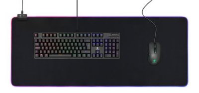 DELTACO  GAMING - DMP310 - Tapis de souris XL RGB, &eacute;paisseur 4mm, 900x360mm