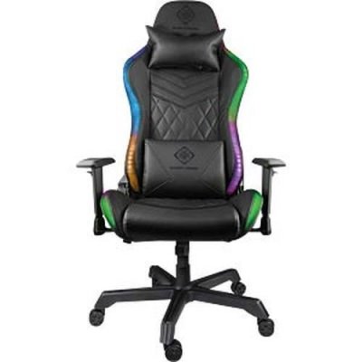 DELTACO GAMING  - Fauteuil gaming RGB LED 332 modes, Cuir PU noir, max 120kg - Neuf