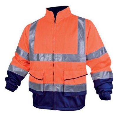 DELTA PLUS Deltaplus Veste de travail haute visibilit&eacute; orange fluo - M Bleu