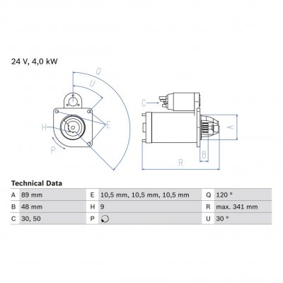 BOSCH D&eacute;marreur 0.986.013.490 
