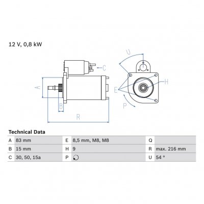 BOSCH D&eacute;marreur 0.986.013.590 